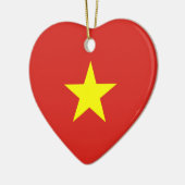ベトナム-ベトナムの旗 セラミックオーナメント (左)