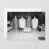 ベトナム・ホイアン, オーダーメイドのスーツをチェック ポストカード (正面/裏面)