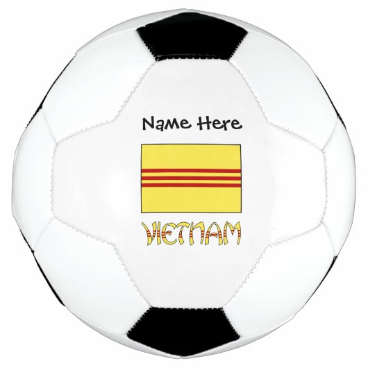 ベトナム 南ベトナム国旗 オーダーメイド サッカーボール (正面)