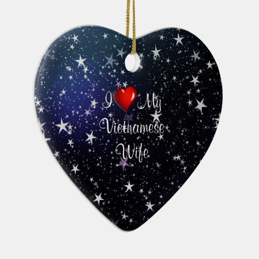 ベトナム:私はベトナムの妻を愛している セラミックオーナメント (右)