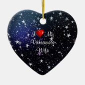 ベトナム:私はベトナムの妻を愛している セラミックオーナメント (正面)