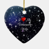 ベトナム:私はベトナムの妻を愛している セラミックオーナメント (裏面)