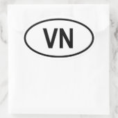 ベトナム「VN」 楕円形シール (バッグ)