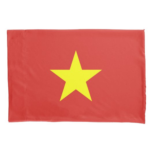 ベトナ独身のムの愛国的なピラロケース国旗 枕カバー (正面)