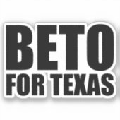 ベトフォーテキサス州ブラックモダンタイポグラフィ シール (正面)