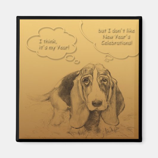 ベトユーモアのあるナム中国のドッグ年角磁石 マグネット (正面)