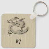 ベト中国のナムかわいいドラゴンイヤーMonogram K キーホルダー (裏面)