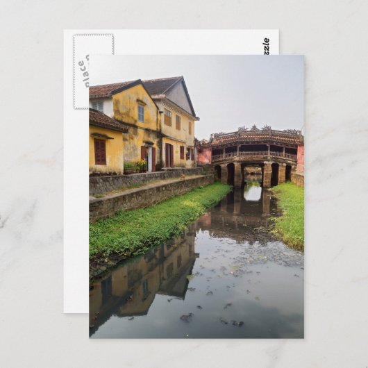 ベト日本のナム、ホイアン屋根付き橋 ポストカード (正面/裏面)