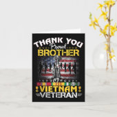 ベト誇りを持ったナム退役軍人の兄弟 – ありがとう カード (黄色い花)