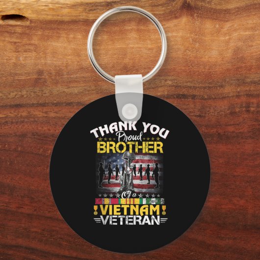 ベト誇りを持ったナム退役軍人の兄弟 – ありがとう キーホルダー (正面)