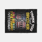 ベト誇りを持ったナム退役軍人の兄弟 – ありがとう フリースブランケット (正面(横))