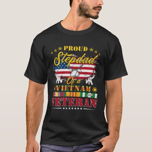 ベト誇りを持ったナム退役軍人の義父 Tシャツ (正面)