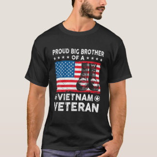 ベト誇りを持ったナム退役軍人アメリカ国旗の兄 Tシャツ