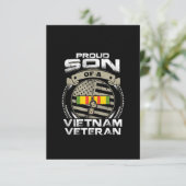 ベト誇りを持ったナム退役軍人アメリカ国旗の父親の息子 出欠カード (スタンド正面)