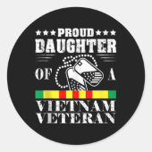 ベト誇りを持ったナム退役軍人メモリアルデーの娘 ラウンドシール (正面)