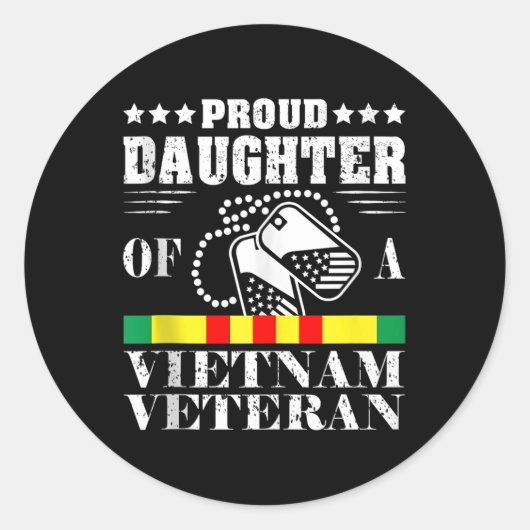 ベト誇りを持ったナム退役軍人メモリアルデーの娘 ラウンドシール (正面)