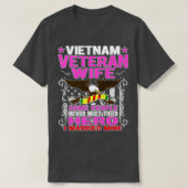 ベト誇りを持ったナム退役軍人妻軍隊誇りを持ったベトナム Tシャツ (デザイン正面)