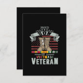 ベト誇りを持ったナム退役軍人父の日の男性 出欠カード (正面/裏面)