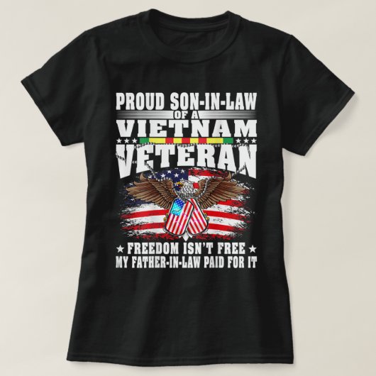 ベト誇りを持ったナム退役軍人軍のMens Son-In-Law Tシャツ (デザイン正面)
