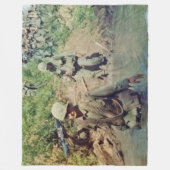 ベト食べ物を与えナムの湖畔 フリースブランケット (正面)