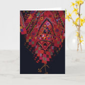 ベドウィンのガウンのステッチ カード (黄色い花)