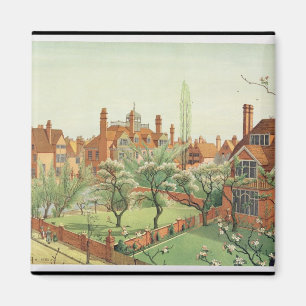 ベドフォード公園、1882年(色のlitho) 2の眺め マグネット