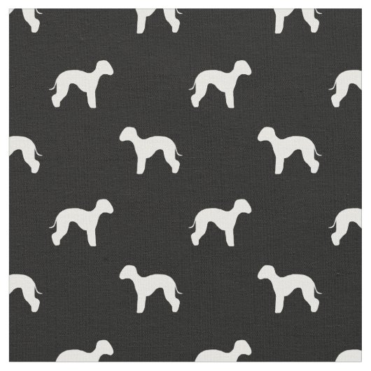ベドリントテリア犬黒犬 ファブリック (クローズアップ)