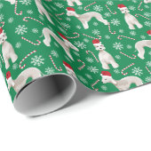 ベドリントンテリアードッグクリスマスラッピング紙 ラッピングペーパー (ロールコーナー)