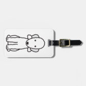 ベドリントン・テリア犬の漫画 ラゲッジタグ (正面横)