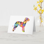 ベドリントン・テリア カード (黄色い花)