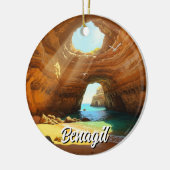 ベナギルケイブスアルガルヴポルトガルハガキ セラミックオーナメント (左)