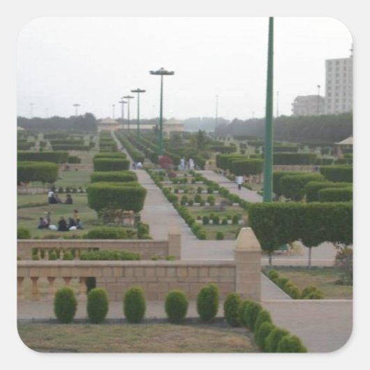 ベナジール公園の風景画プリント スクエアシール (正面)