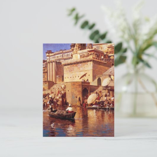 ベナレス川でエドウィン・ロード・ウィークス ポストカード (スタンド正面)