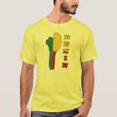 ベナンの地図の国旗 Tシャツ (正面)