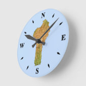 ベナンの地図の時計 ラウンド壁時計 (傾斜)