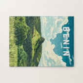 ベナンイラストレーショントラベルアートヴィンテージ ジグソーパズル (横)