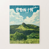 ベナンイラストレーショントラベルアートヴィンテージ ジグソーパズル (縦)
