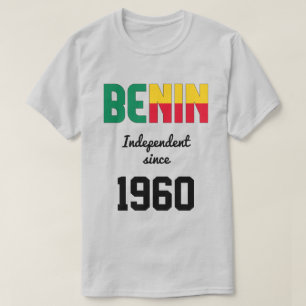 ベナン国旗の独立性お祝いTシャツ Tシャツ