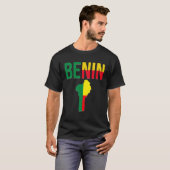 ベナン国旗地図 ベナン国 ベナン Tシャツ (正面フル)