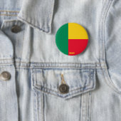 ベナン国旗魅力的国 缶バッジ (インサイチュ)