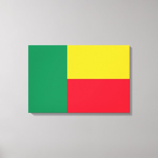 ベナン国旗（アフリカ） キャンバスプリント (正面)