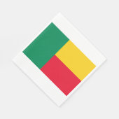 ベナン国旗(アフリカ) スタンダードランチョンナプキン (角)