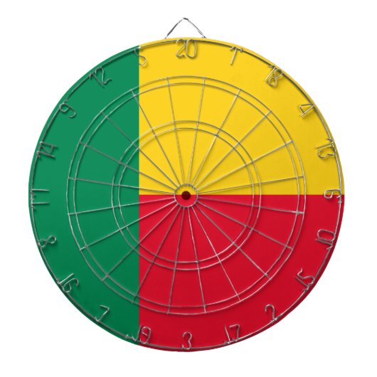 ベナン国旗（アフリカ） ダーツボード (正面)