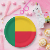 ベナン国旗(アフリカ) ペーパープレート (パーティー)