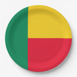 ベナン国旗（アフリカ） ペーパープレート