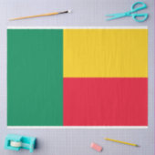 ベナン国旗（アフリカ） 薄葉紙 (クラフト)