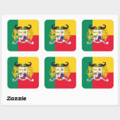 ベナン国旗・コート・オブ・アームズ スクエアシール (シート)