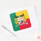 ベナン国旗・コート・オブ・アームズ スクエアシール (封筒)