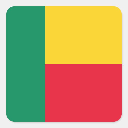 ベナン国旗 スクエアシール (正面)