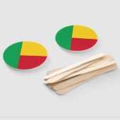 ベナン国旗 ハンドファン (組立なし)